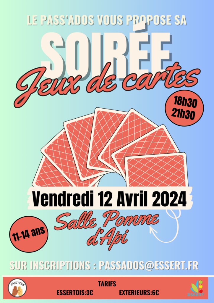 soirée jeux 12 Avril 2024